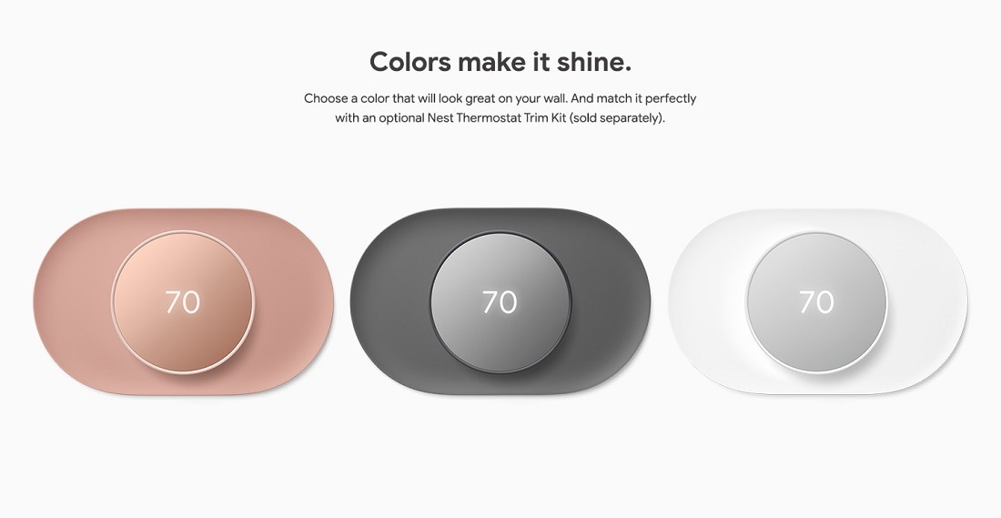 Google Nest Thermostat Trim Kit Deep Fog GA02087US The Home Depot